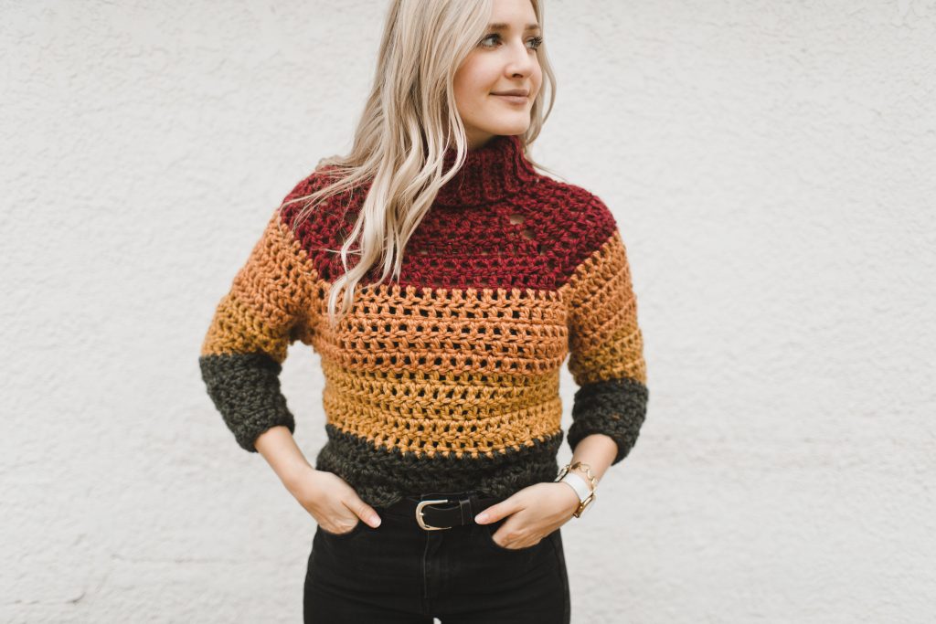 Harvest Color Block Knit Sweater