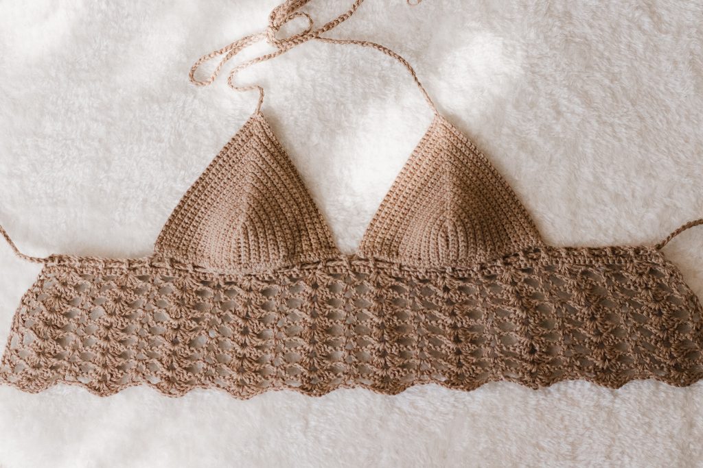 Handcrafted Cotton Crochet Longline Bralette - Bohemian Elegance