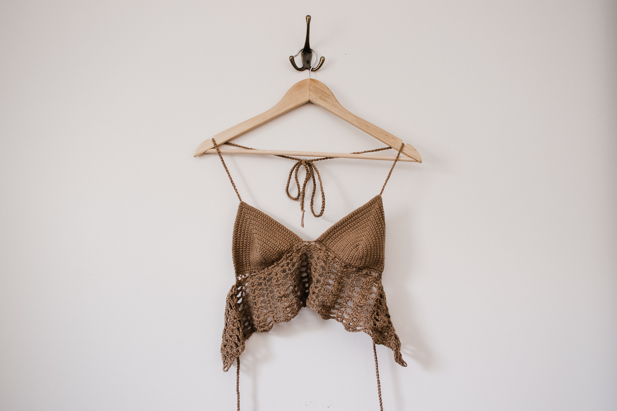 Elsie Crochet Bralette - Stone main image 0