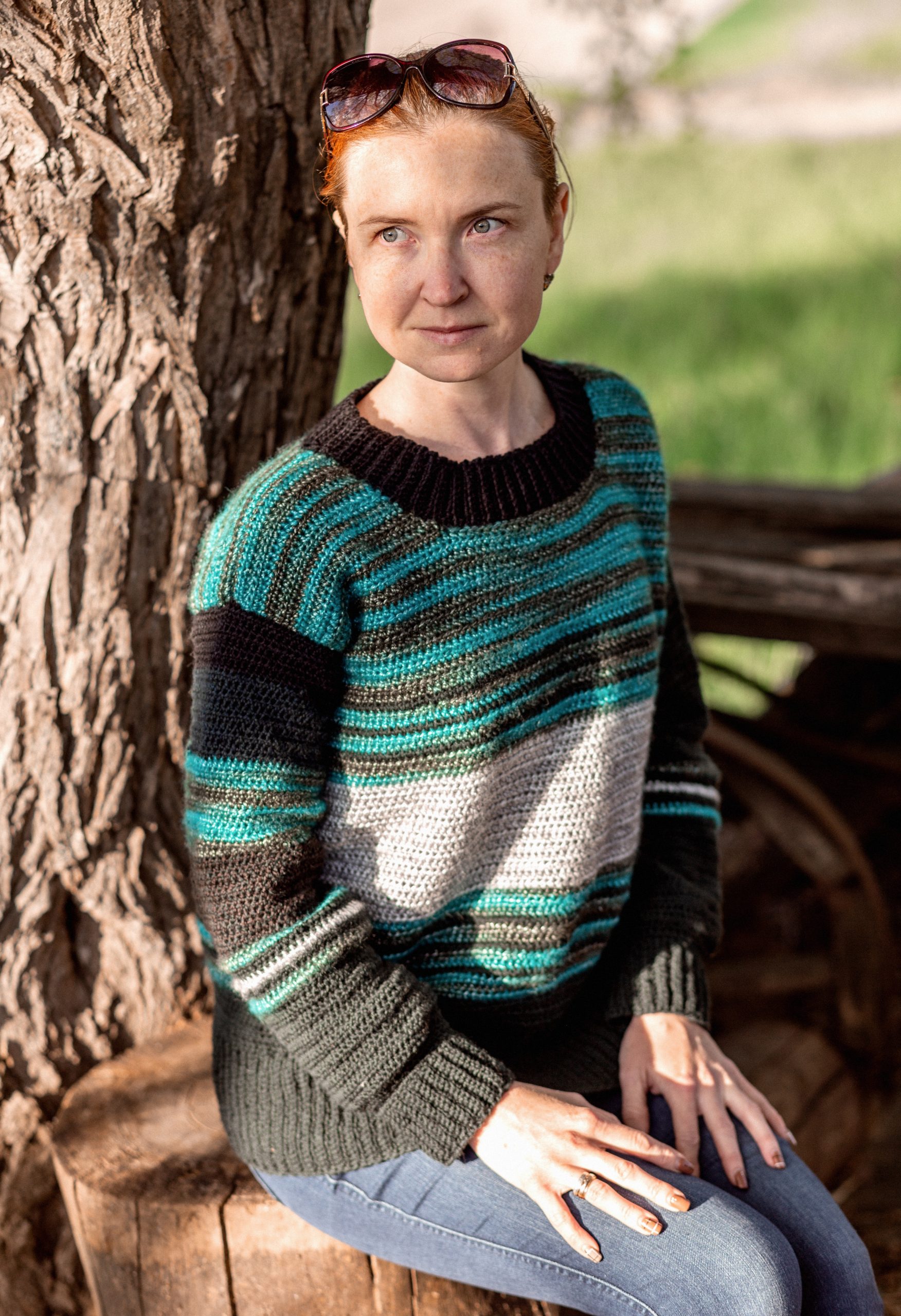 Timber Lodge – Crochet Pattern for Oversized Striped Pullover (from my ...