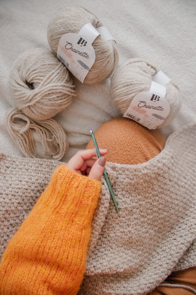 Kit crochet châle alpaga - Drops Design