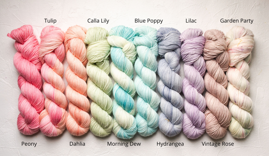 The BLOOM Collection – Hand Dyed Yarn + Patterns [Summer 2022