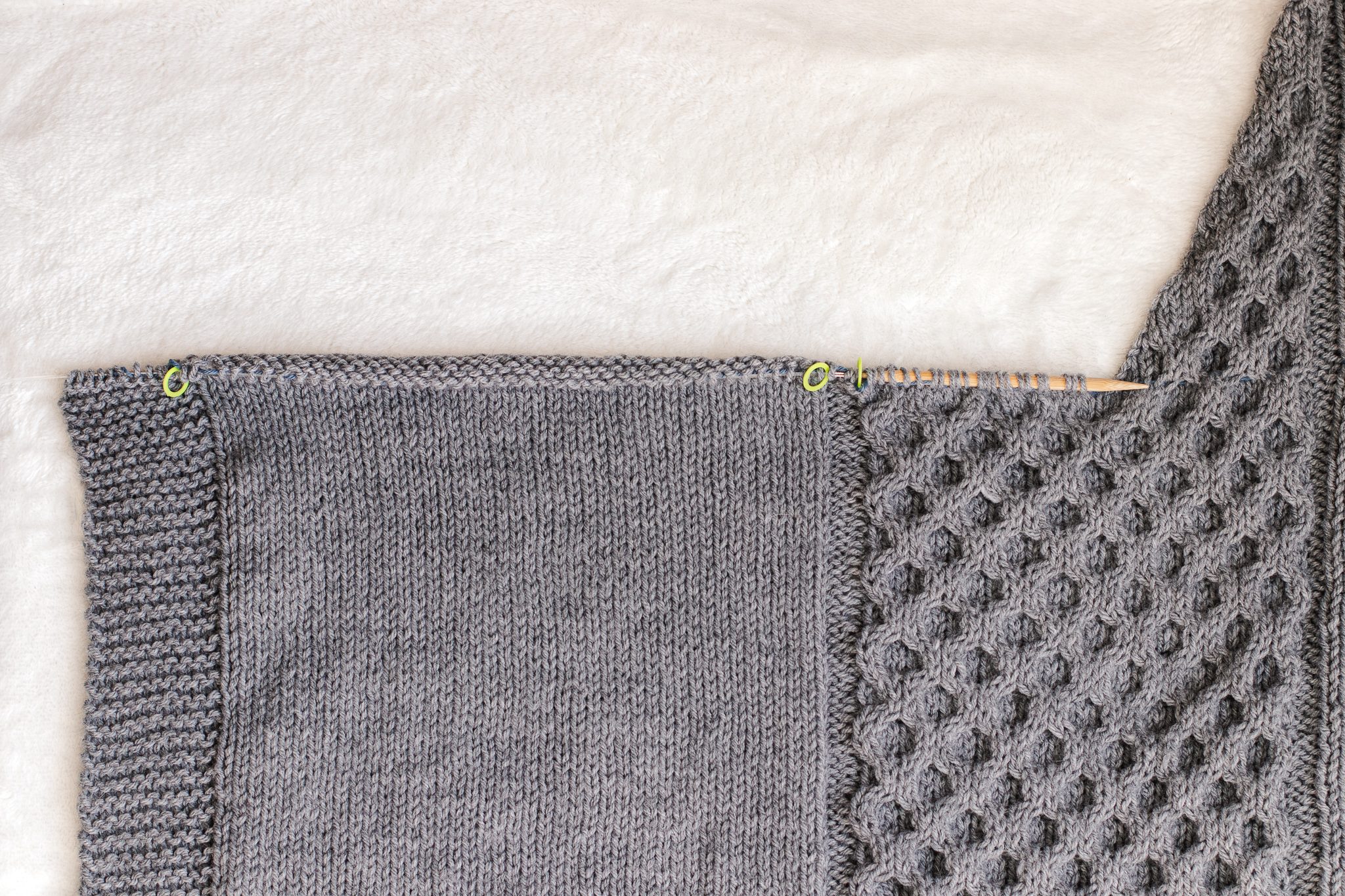 Quail Ridge Poncho – Knitting Pattern for V-Neck Poncho with Honeycomb ...