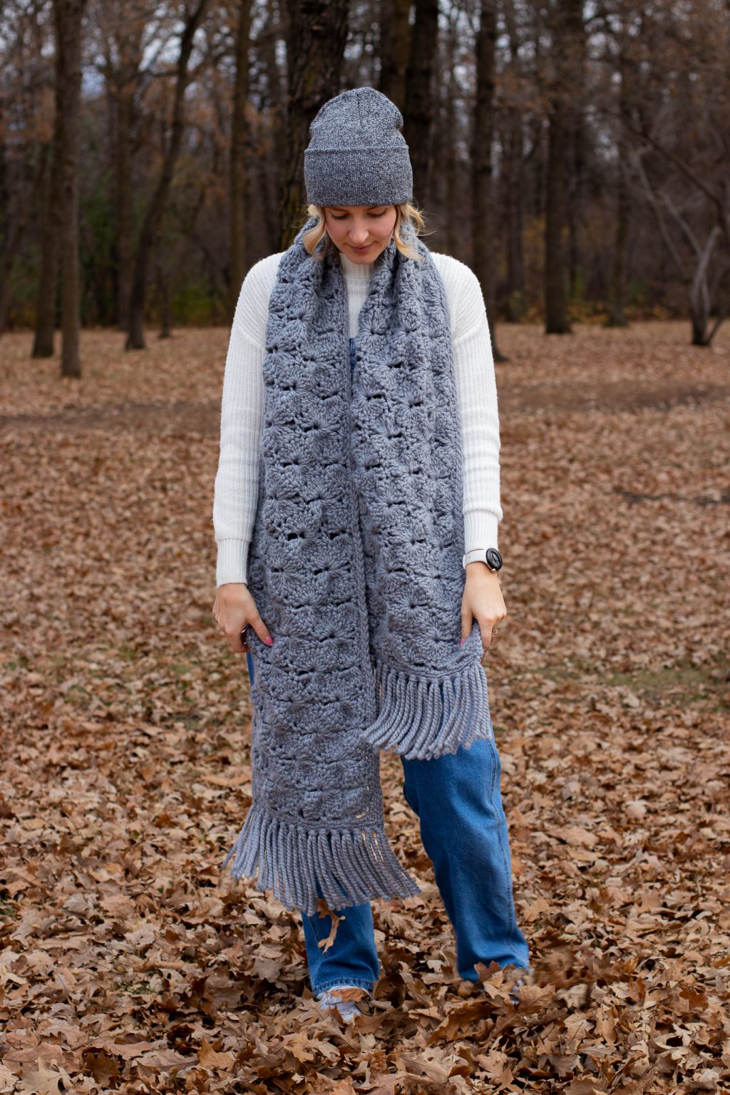 Smithfield Scarf – Crochet Pattern for Super Chunky Textured Shell ...
