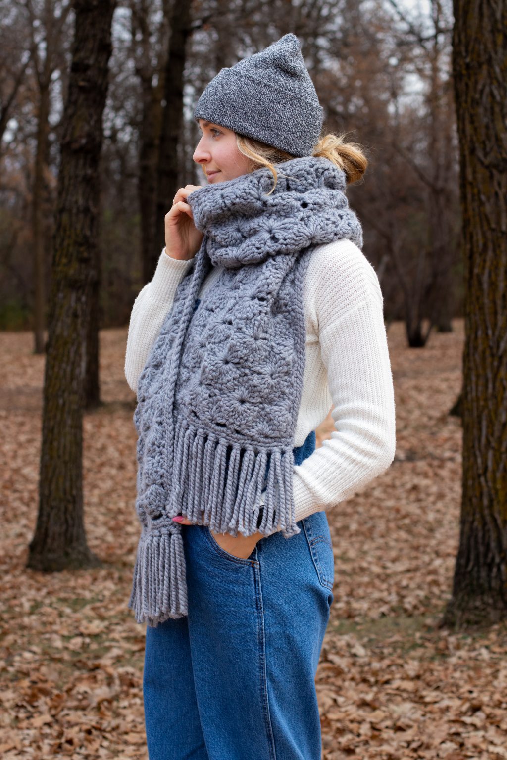 Smithfield Scarf – Crochet Pattern for Super Chunky Textured Shell ...