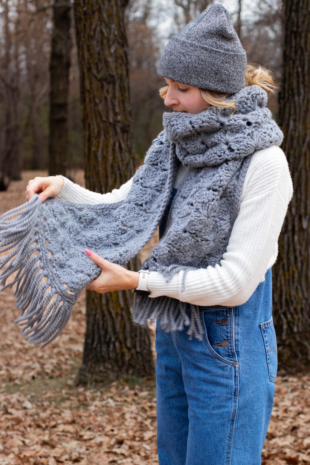 Smithfield Scarf – Crochet Pattern for Super Chunky Textured Shell ...